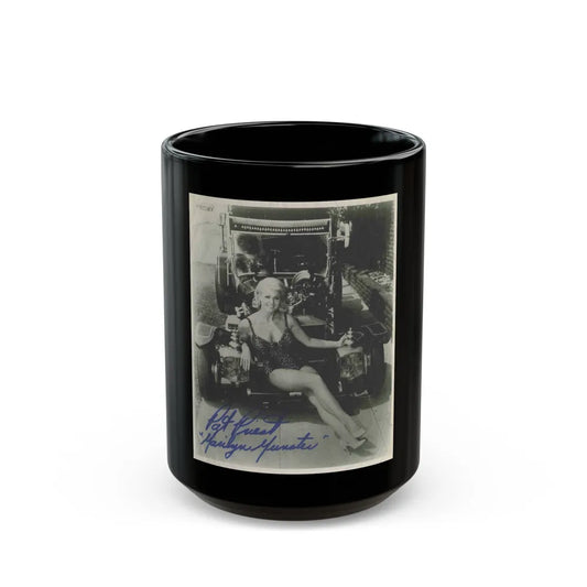 Pat Priest #04 (Vintage Female Icon) Black Coffee Mug-15oz-Go Mug Yourself