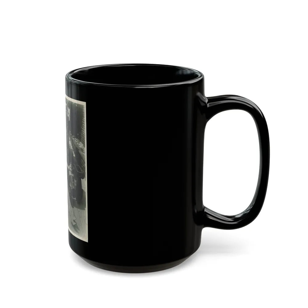 Pat Priest #04 (Vintage Female Icon) Black Coffee Mug-Go Mug Yourself