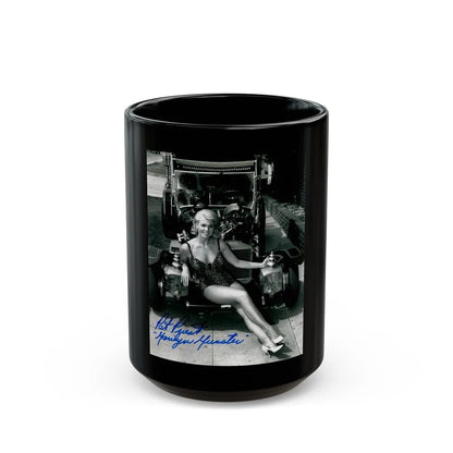 Pat Priest #041 (Vintage Female Icon) Black Coffee Mug-15oz-Go Mug Yourself