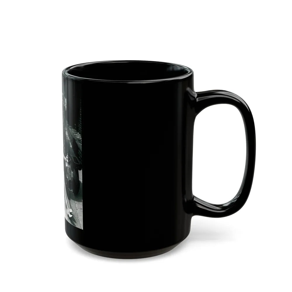 Pat Priest #041 (Vintage Female Icon) Black Coffee Mug-Go Mug Yourself