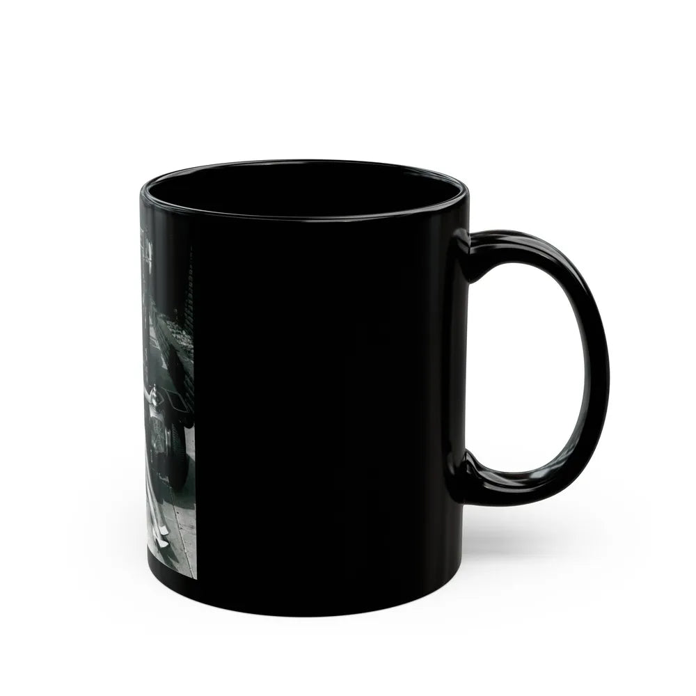 Pat Priest #041 (Vintage Female Icon) Black Coffee Mug-Go Mug Yourself