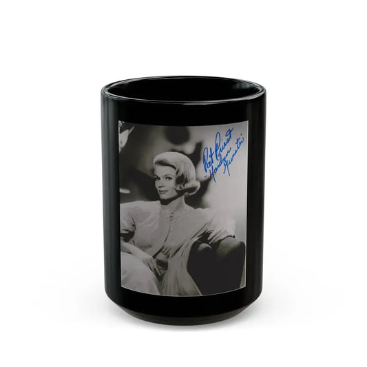 Pat Priest #11 (Vintage Female Icon) Black Coffee Mug 15oz - Go Mug Yourself