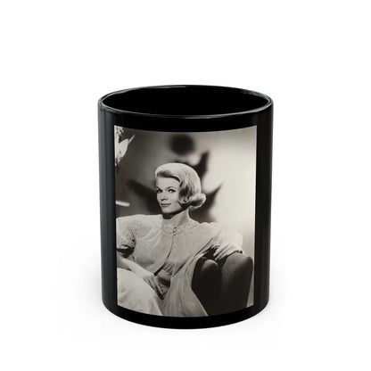 Pat Priest #111 (Vintage Female Icon) Black Coffee Mug-11oz-Go Mug Yourself