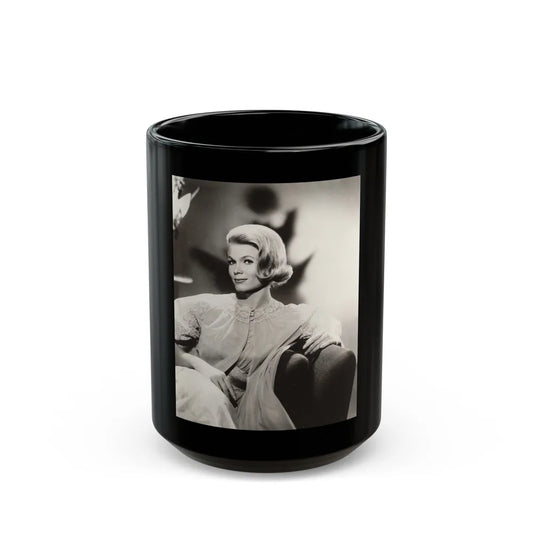 Pat Priest #111 (Vintage Female Icon) Black Coffee Mug-15oz-Go Mug Yourself