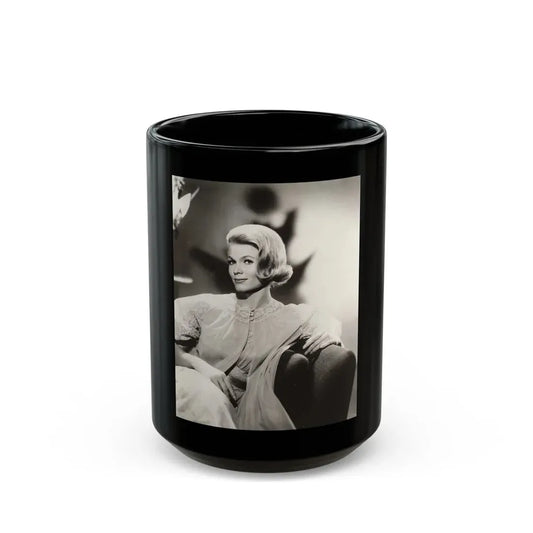 Pat Priest #111 (Vintage Female Icon) Black Coffee Mug 15oz - Go Mug Yourself