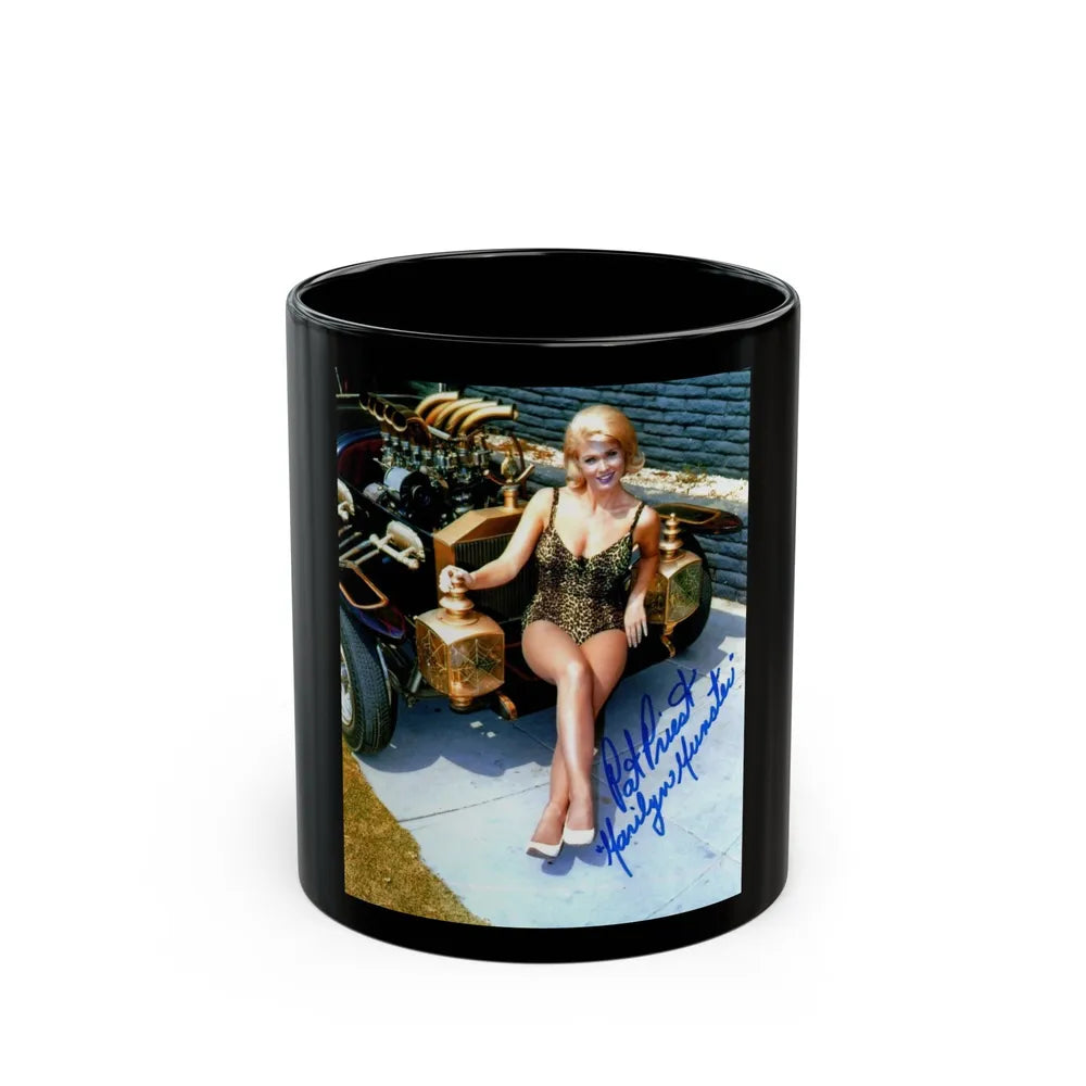 Pat Priest #12 (Vintage Female Icon) Black Coffee Mug-11oz-Go Mug Yourself