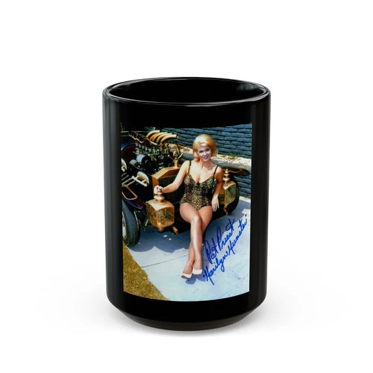 Pat Priest #12 (Vintage Female Icon) Black Coffee Mug-15oz-Go Mug Yourself