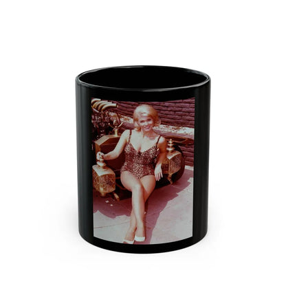 Pat Priest #121 (Vintage Female Icon) Black Coffee Mug-11oz-Go Mug Yourself