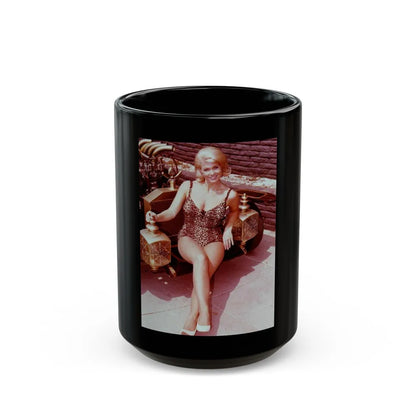 Pat Priest #121 (Vintage Female Icon) Black Coffee Mug-15oz-Go Mug Yourself