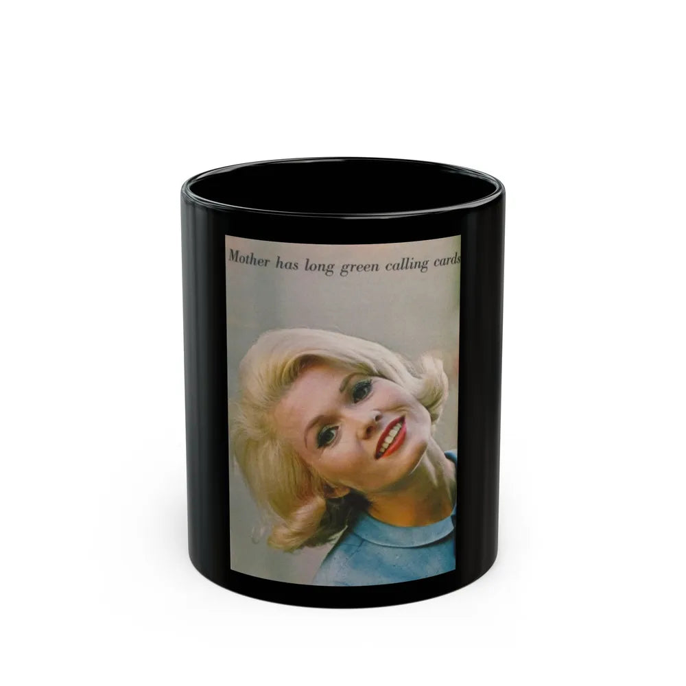 Pat Priest #22 (Vintage Female Icon) Black Coffee Mug-11oz-Go Mug Yourself