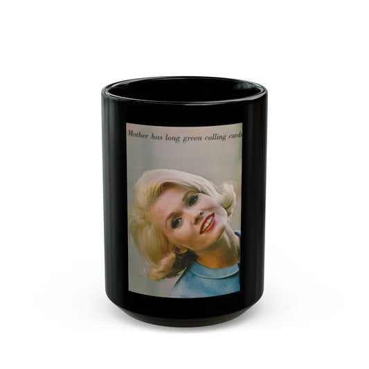 Pat Priest #22 (Vintage Female Icon) Black Coffee Mug-15oz-Go Mug Yourself