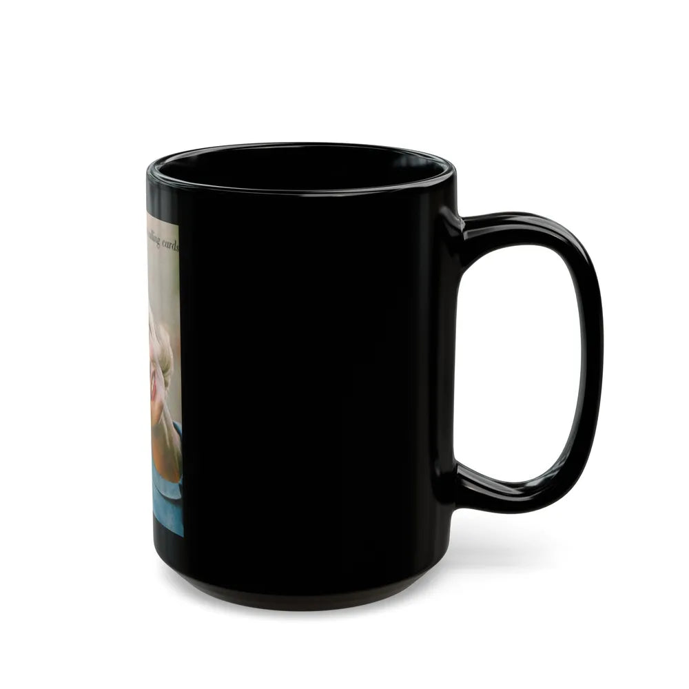 Pat Priest #22 (Vintage Female Icon) Black Coffee Mug-Go Mug Yourself