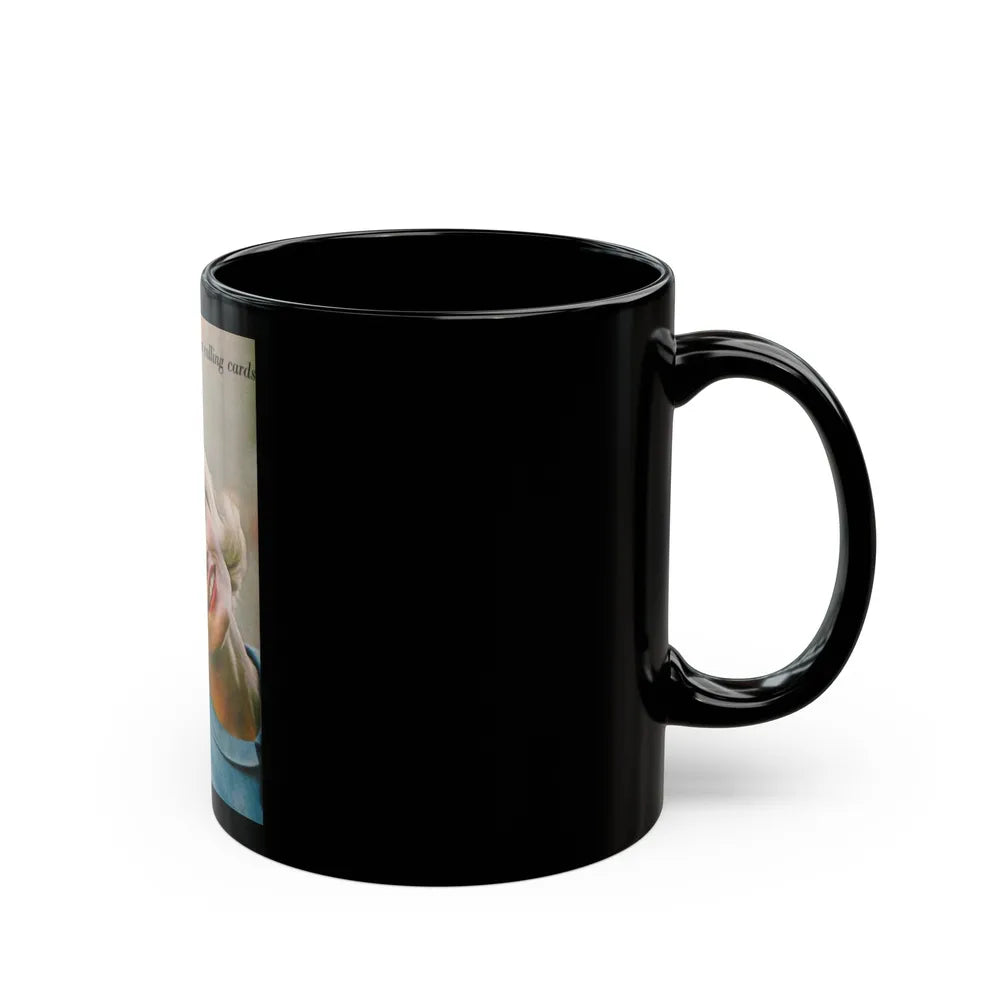 Pat Priest #22 (Vintage Female Icon) Black Coffee Mug-Go Mug Yourself