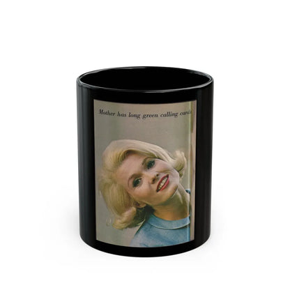 Pat Priest #221 (Vintage Female Icon) Black Coffee Mug-11oz-Go Mug Yourself