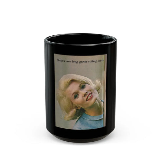 Pat Priest #221 (Vintage Female Icon) Black Coffee Mug-15oz-Go Mug Yourself