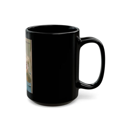 Pat Priest #221 (Vintage Female Icon) Black Coffee Mug-Go Mug Yourself