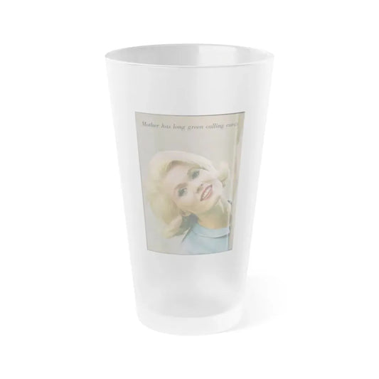 Pat Priest #221 (Vintage Female Icon) Frosted Pint Glass 16oz 16oz Frosted - Go Mug Yourself
