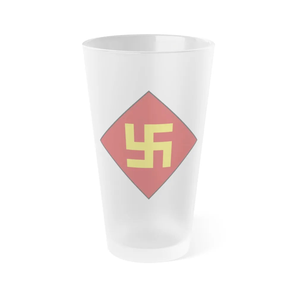 Patch of the 45th Infantry Division 1924-1939 (U.S. Army) Frosted Pint Glass 16oz-Go Mug Yourself