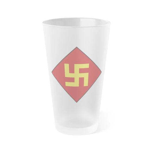 Patch of the 45th Infantry Division 1924-1939 (U.S. Army) Frosted Pint Glass 16oz-Go Mug Yourself