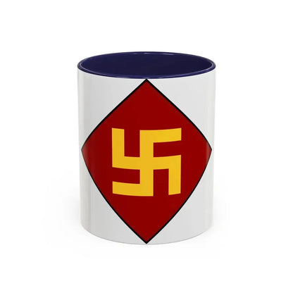 Patch of the 45th Infantry Division 19241939 (U.S. Army) Accent Coffee Mug 11oz Navy - Go Mug Yourself