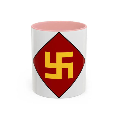 Patch of the 45th Infantry Division 19241939 (U.S. Army) Accent Coffee Mug 11oz Pink - Go Mug Yourself