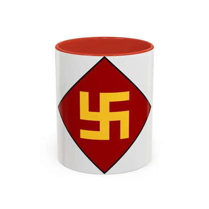 Patch of the 45th Infantry Division 19241939 (U.S. Army) Accent Coffee Mug 11oz Red - Go Mug Yourself