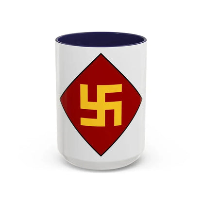 Patch of the 45th Infantry Division 19241939 (U.S. Army) Accent Coffee Mug 15oz Navy - Go Mug Yourself