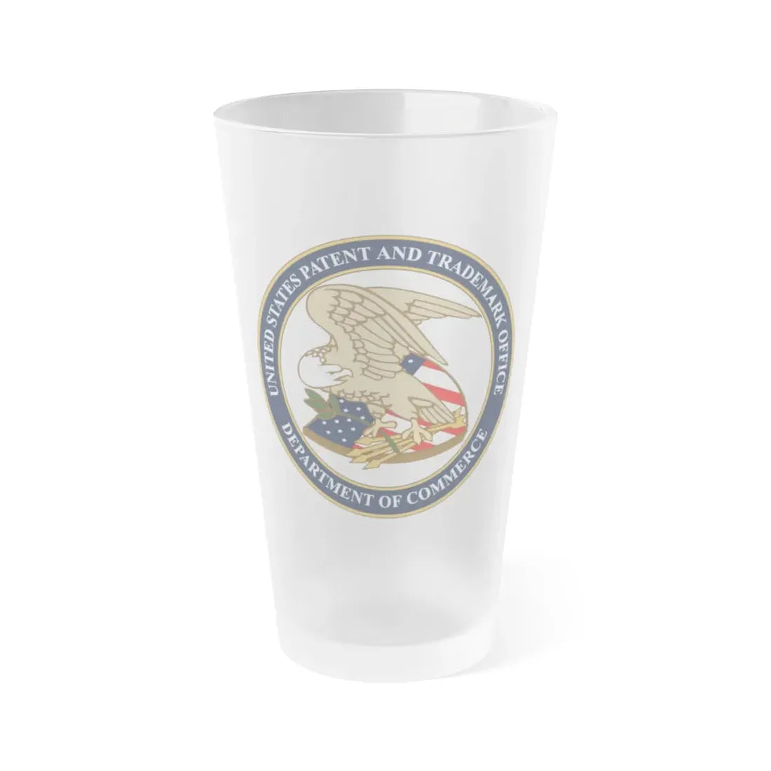 Patent and Trademark Office - Frosted Pint Glass 16oz 16oz Frosted - Go Mug Yourself