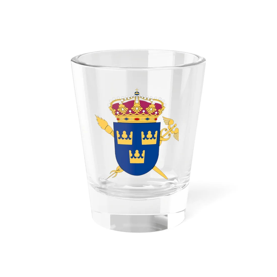 Patent- och registreringsverket vapen (Sweden) (Coat of Arms) Shot Glass 1.5oz 1.5oz - Go Mug Yourself
