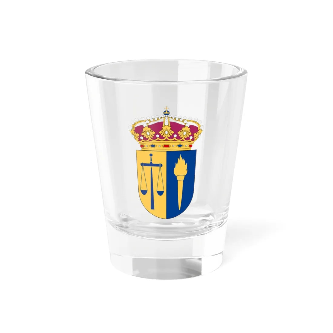 Patentbesvärsrätten vapen (Sweden) (Coat of Arms) Shot Glass 1.5oz 1.5oz - Go Mug Yourself
