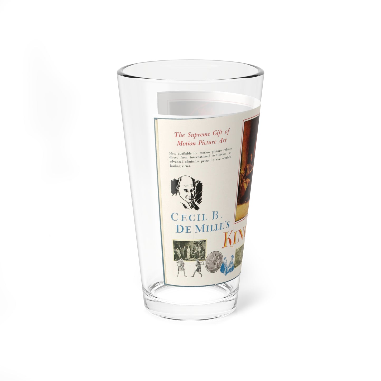 Pathe' Exhibitor's Book (1928-1929) 1 (Magazine Illustration) Pint Glass 16oz-Go Mug Yourself