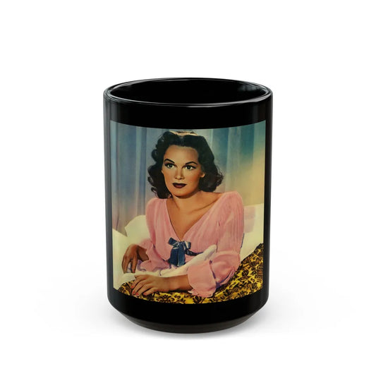 Patricia Medina #104 (Vintage Female Icon) Black Coffee Mug-15oz-Go Mug Yourself