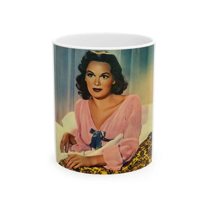 Patricia Medina #104 (Vintage Female Icon) White Coffee Mug-11oz-Go Mug Yourself