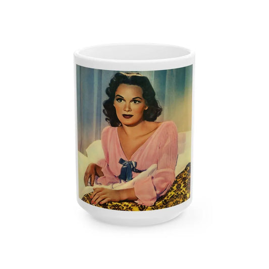 Patricia Medina #104 (Vintage Female Icon) White Coffee Mug-15oz-Go Mug Yourself