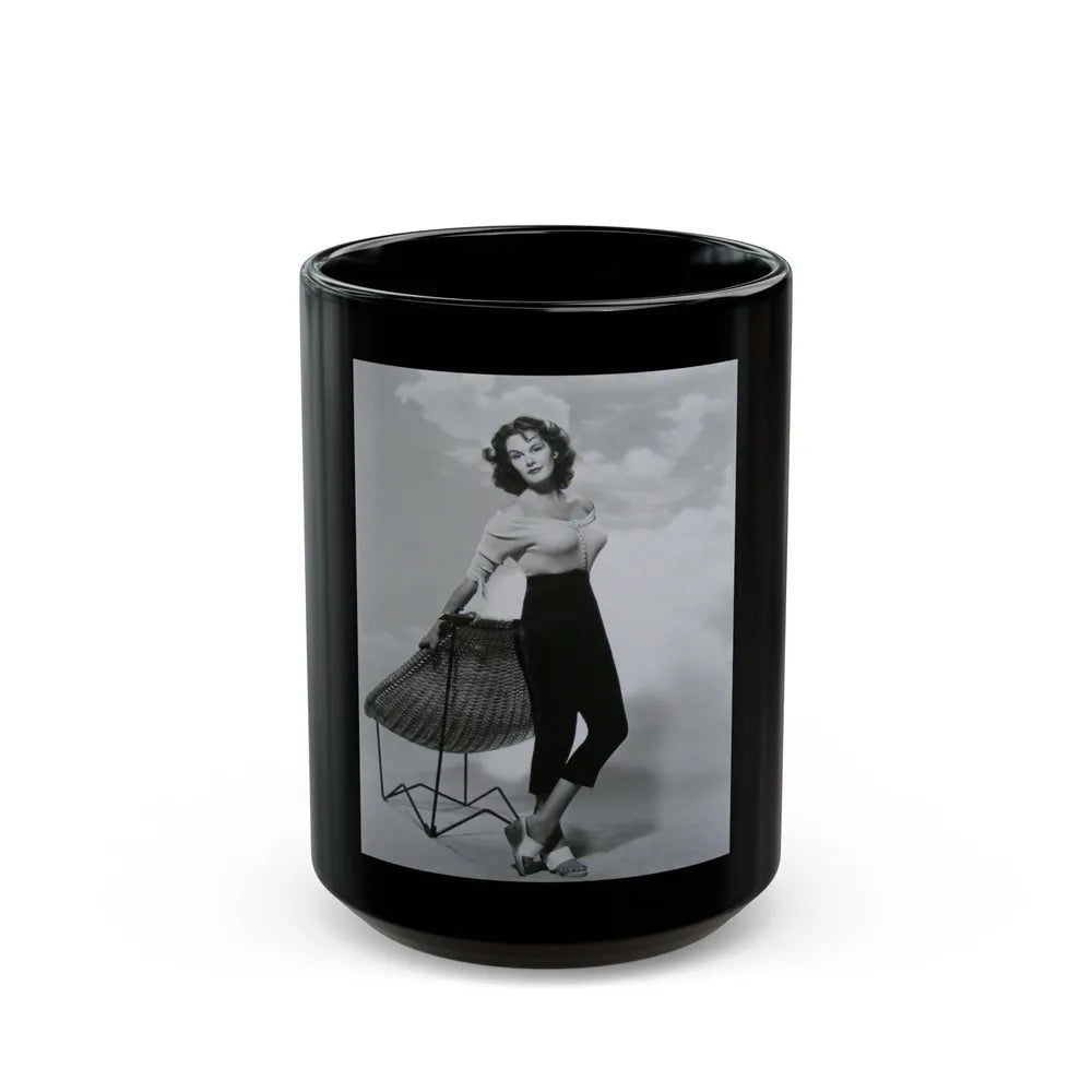 Patricia Medina #108 (Vintage Female Icon) Black Coffee Mug-15oz-Go Mug Yourself