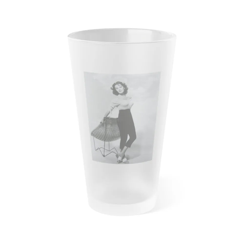 Patricia Medina #108 (Vintage Female Icon) Frosted Pint Glass 16oz-16oz-Frosted-Go Mug Yourself