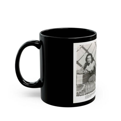 Patricia Medina #109 (Vintage Female Icon) Black Coffee Mug-Go Mug Yourself