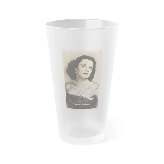 Patricia Medina #110 (Vintage Female Icon) Frosted Pint Glass 16oz 16oz Frosted - Go Mug Yourself