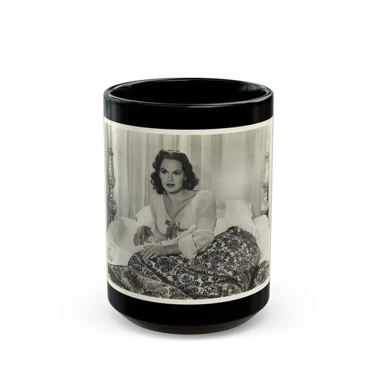 Patricia Medina #111 (Vintage Female Icon) Black Coffee Mug-15oz-Go Mug Yourself