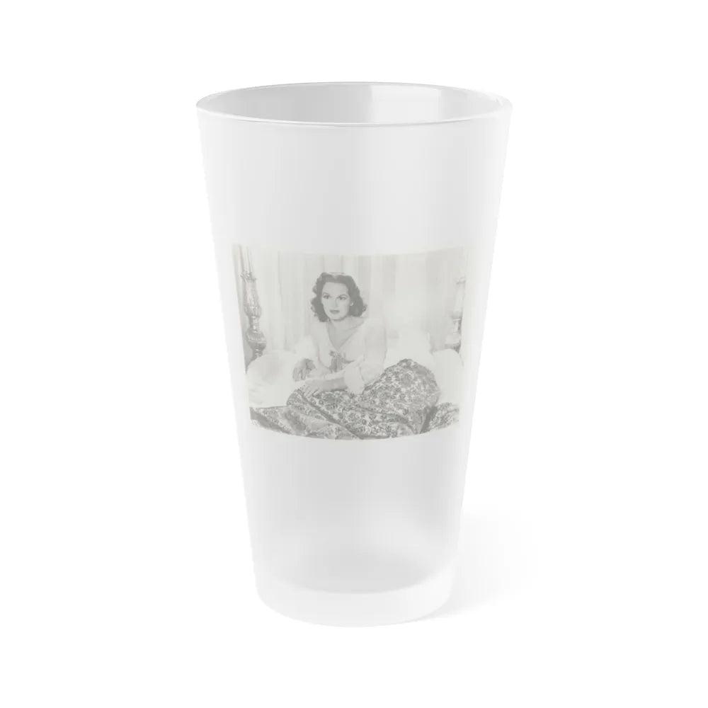 Patricia Medina #111 (Vintage Female Icon) Frosted Pint Glass 16oz-16oz-Frosted-Go Mug Yourself