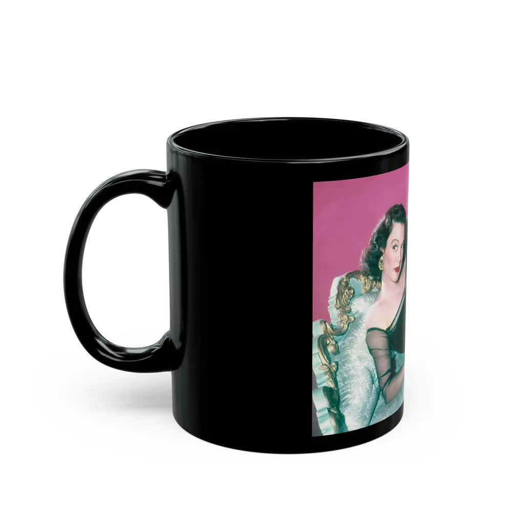 Patricia Medina #114 (Vintage Female Icon) Black Coffee Mug-Go Mug Yourself