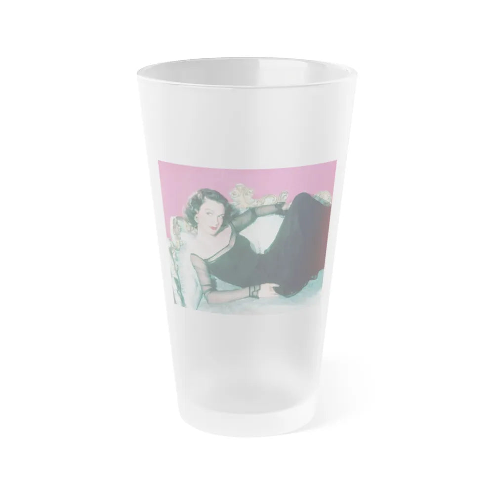 Patricia Medina #114 (Vintage Female Icon) Frosted Pint Glass 16oz-16oz-Frosted-Go Mug Yourself