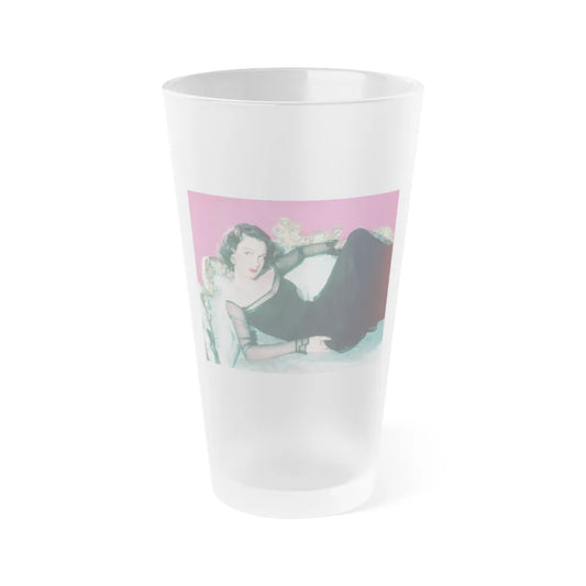 Patricia Medina #114 (Vintage Female Icon) Frosted Pint Glass 16oz-16oz-Frosted-Go Mug Yourself