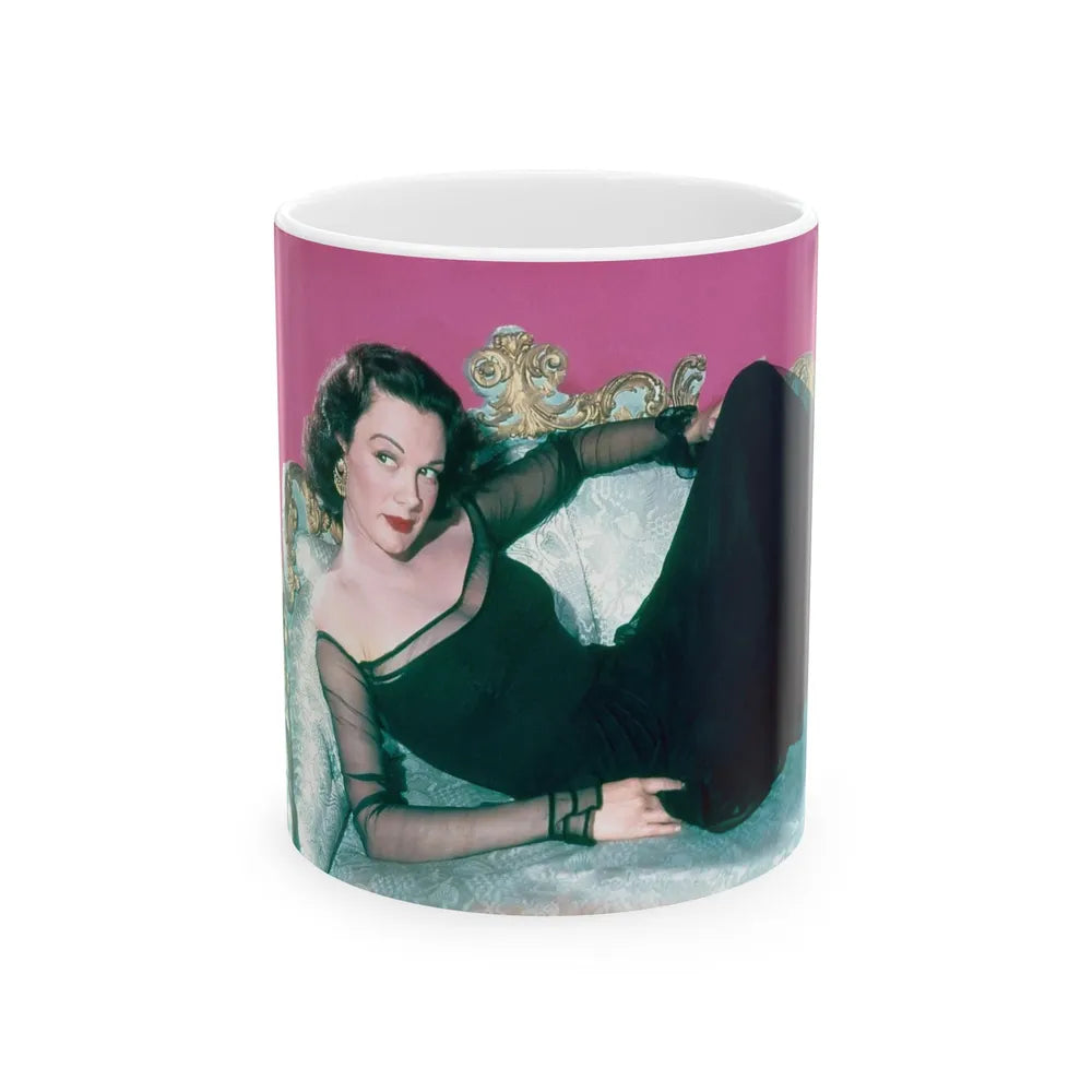 Patricia Medina #114 (Vintage Female Icon) White Coffee Mug-11oz-Go Mug Yourself