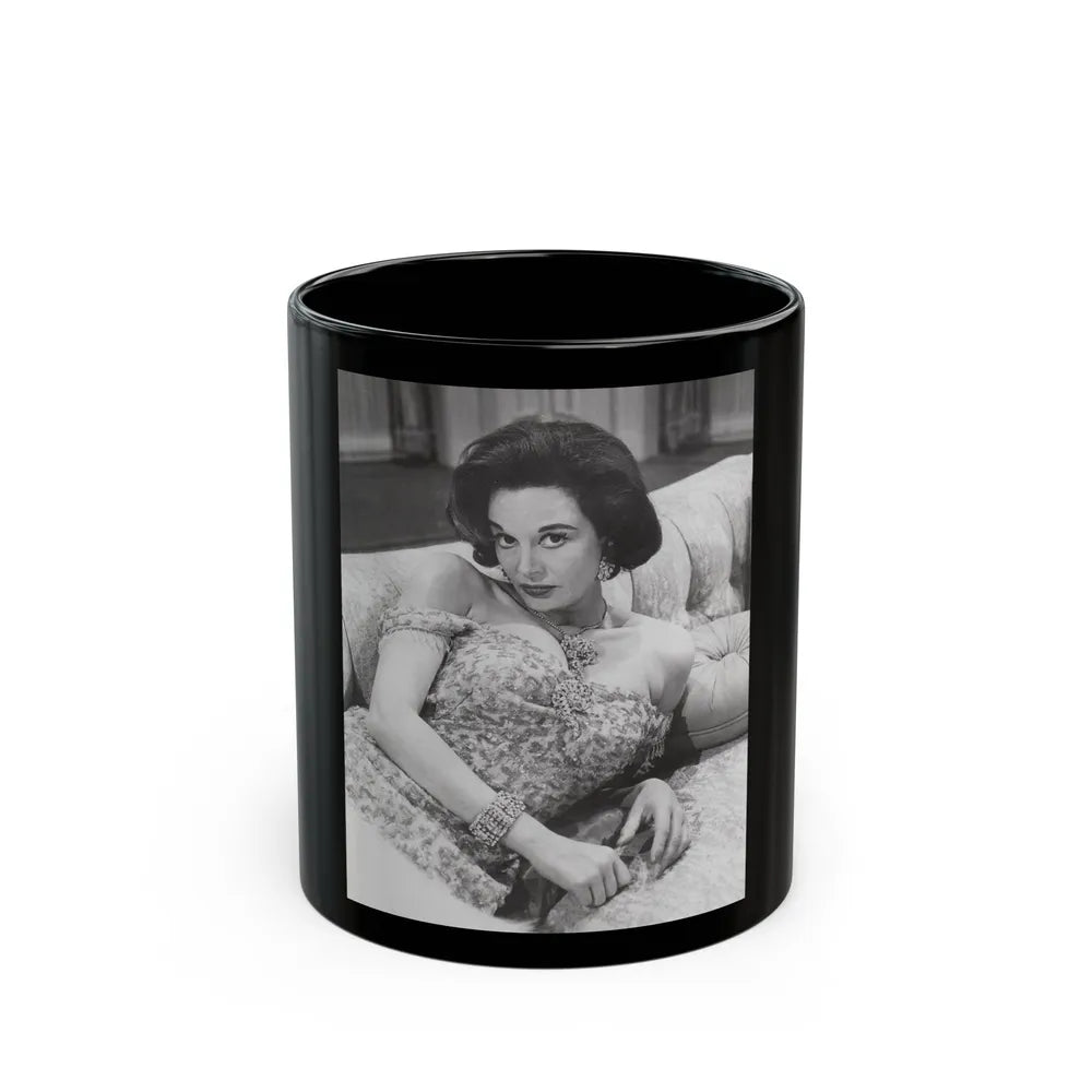 Patricia Medina #119 (Vintage Female Icon) Black Coffee Mug-11oz-Go Mug Yourself