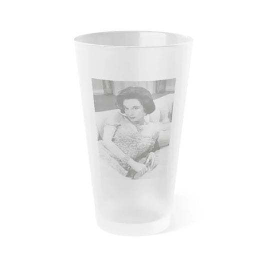 Patricia Medina #119 (Vintage Female Icon) Frosted Pint Glass 16oz 16oz Frosted - Go Mug Yourself