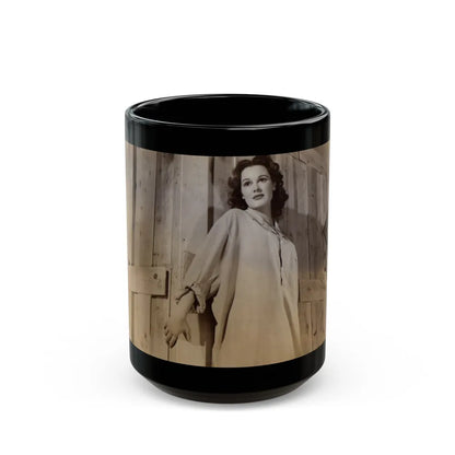 Patricia Medina #123 (Vintage Female Icon) Black Coffee Mug-15oz-Go Mug Yourself