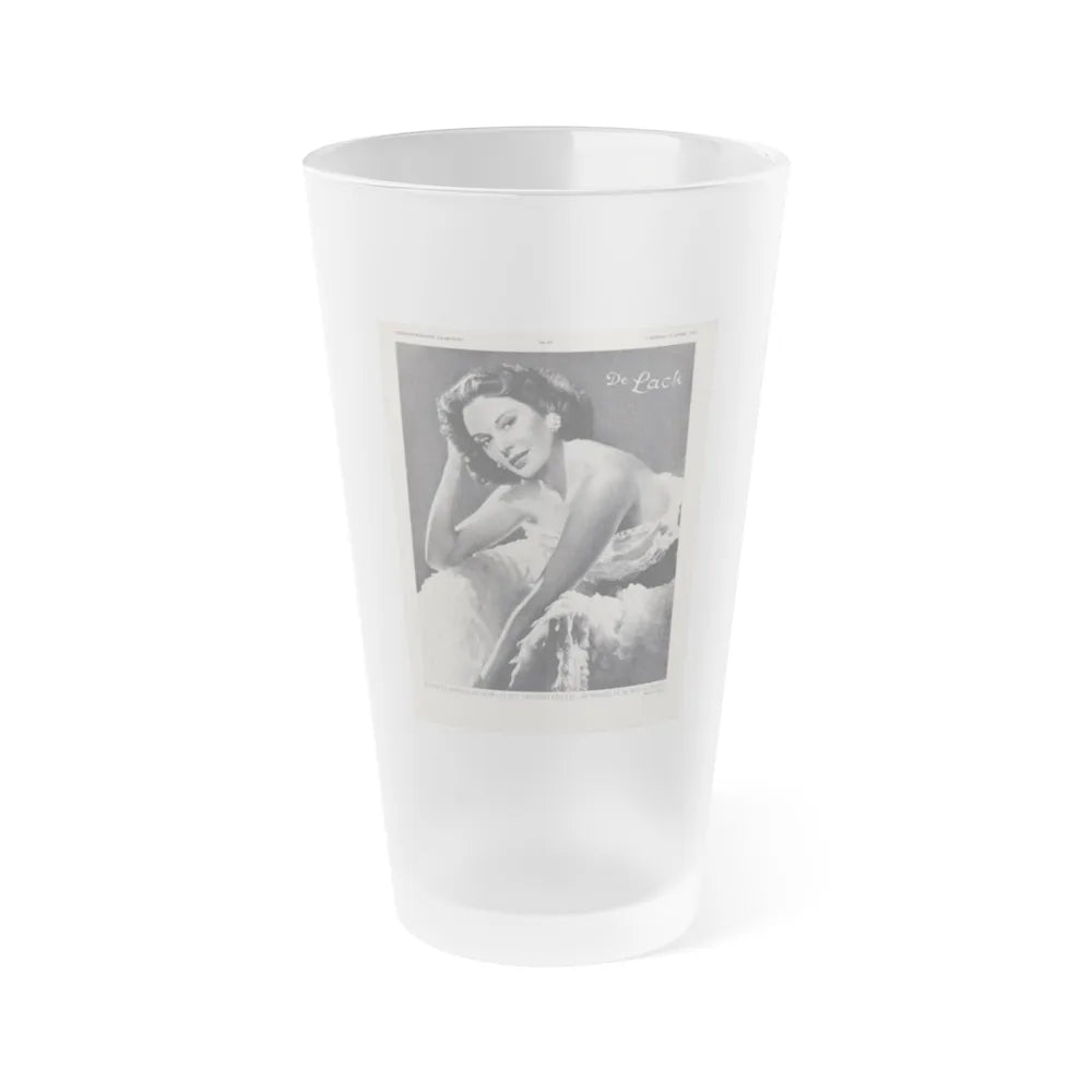 Patricia Medina #128 - (Vintage Female Icon) Frosted Pint Glass 16oz-16oz-Frosted-Go Mug Yourself