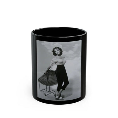 Patricia Medina #129 (Vintage Female Icon) Black Coffee Mug-11oz-Go Mug Yourself