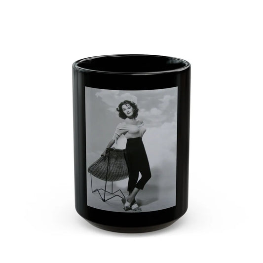 Patricia Medina #129 (Vintage Female Icon) Black Coffee Mug-15oz-Go Mug Yourself